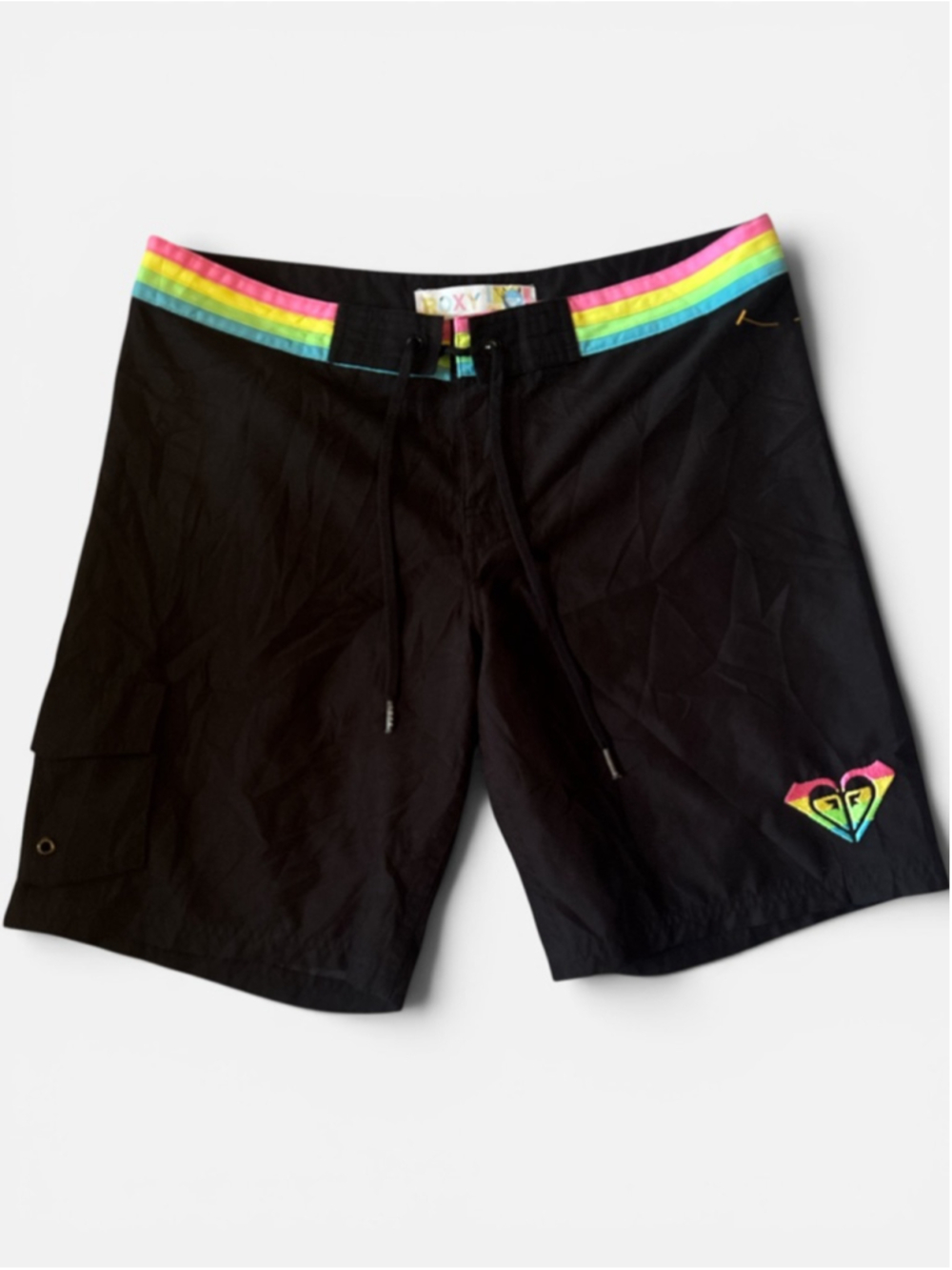 Vintage Roxy Juniors Black Board Shorts - Size 7